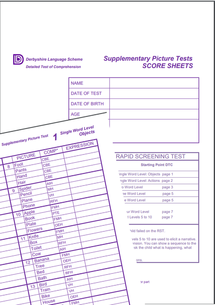 Supplementary DTC Score Sheets