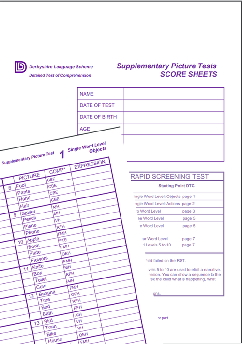 Supplementary DTC Score Sheets